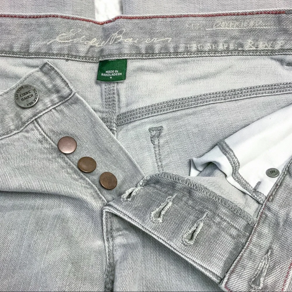 EDDIE BAUER Grey Cuffed Cropped Jeans - Picture 7 of 14
